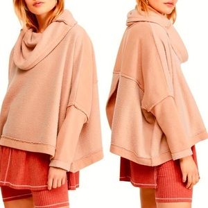 Free People Huntington Pullover in Peach